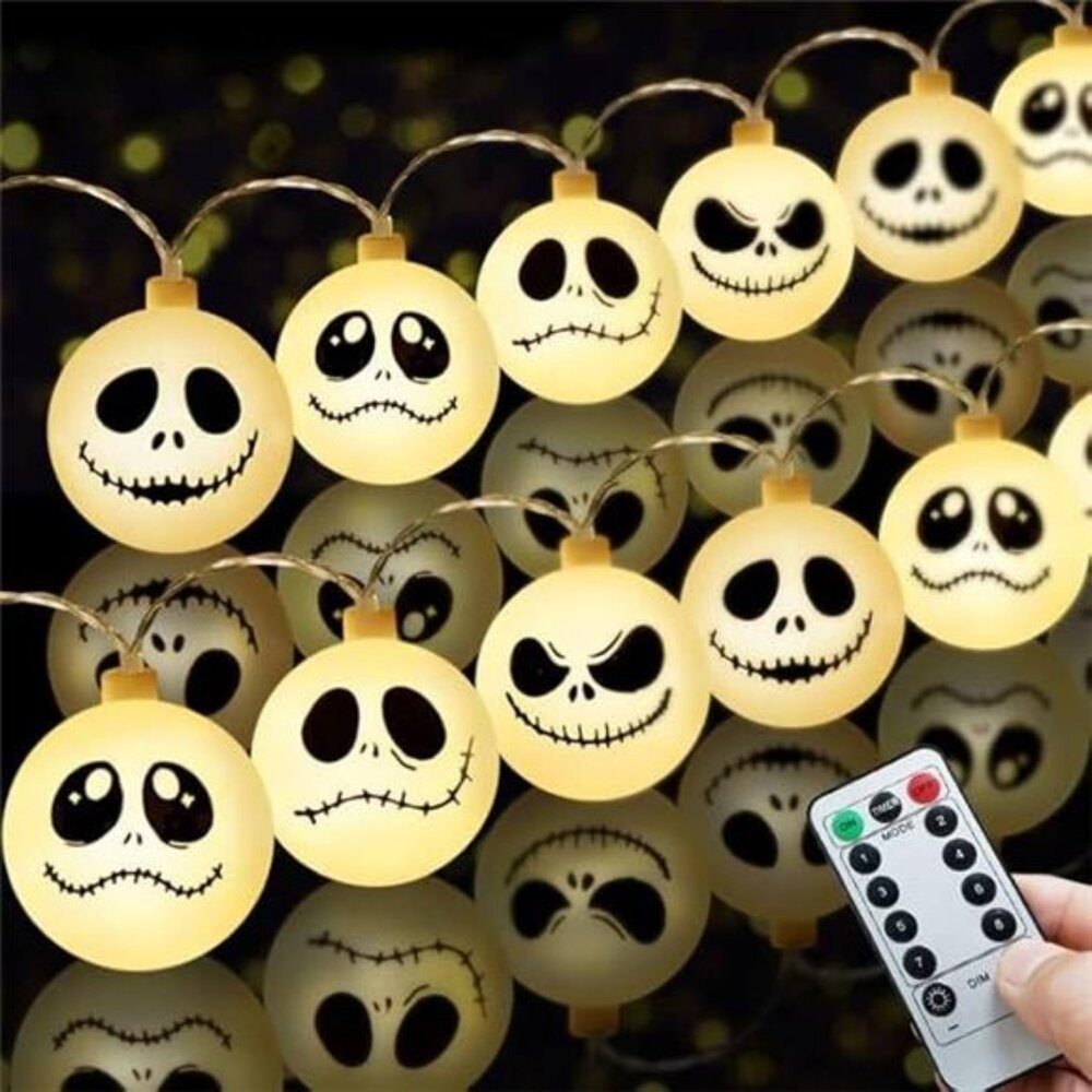 30 LED Battery Operated Halloween Lights for Nightmare Christmas Decorations